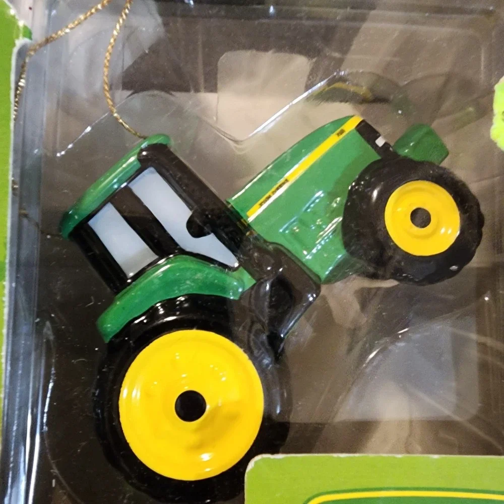 Lot‎ Of 2 ENESCO John Deere Tractor Hanging Ornament/Shelf Decor (2000)